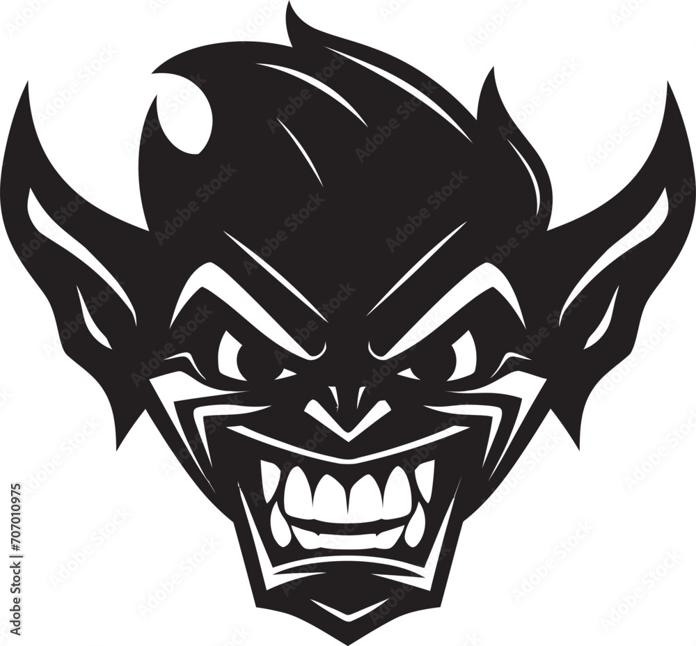 Sinister Schemer Full Body Goblin Symbol Malevolent Minion Cartoon Iconic Design