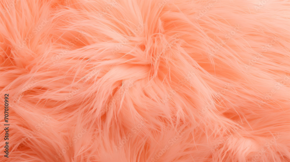Feathers in a peach fuzz color as a background. Top view. Feathers in a peach fuzz color as a background. Top view.
