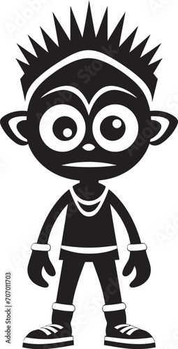 Ancient Animus Vector Cartoon Icon Wild Wanderer Tribal Vector Symbol