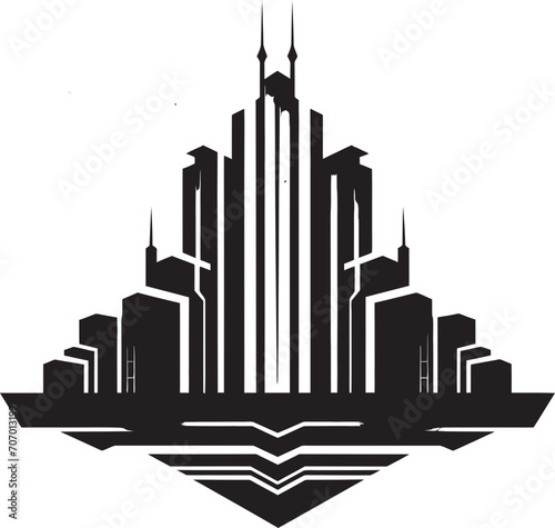 InnoStruct Vector Building Icon ElevateEdge Modern Building Symbol