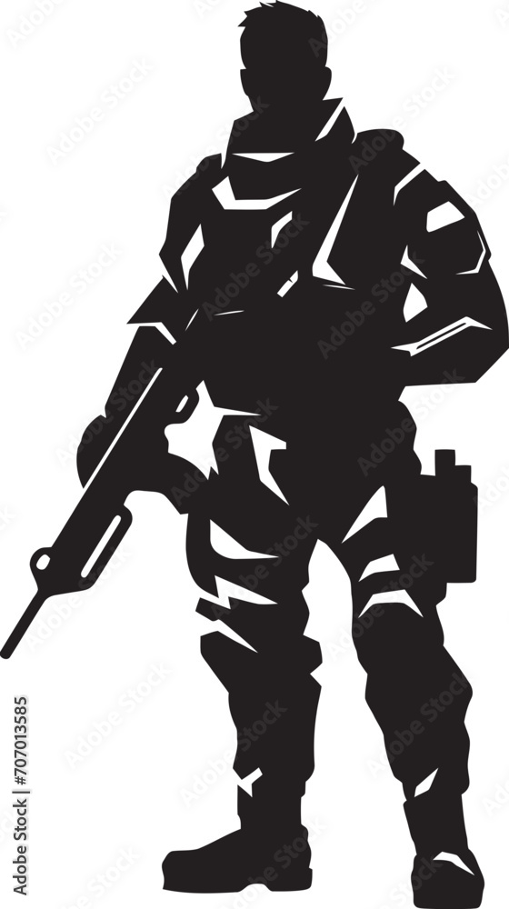 PlasmaDefender Vector Weapon Symbol CyberGuardian Futuristic Weapon Emblem
