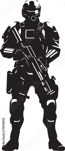 PlasmaSoldier Vector Weapon Symbol TechTrooper Futuristic Weapon Emblem