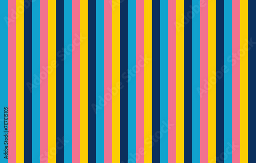 Beautiful vertical parallel stripes seamless retro multicolored fabric textile pattern.Festival colorful vector illustration.Abstract background summer holiday season theme.