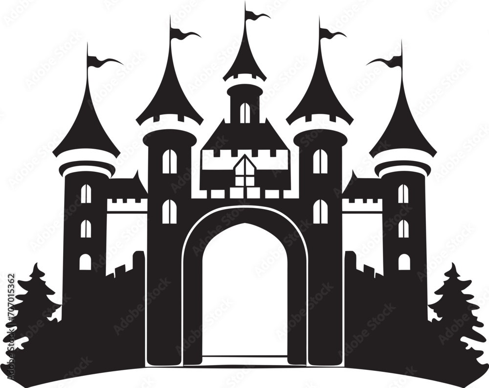 RoyalGateway Castle Gate Emblem KnightGuard Vector Castle Logo