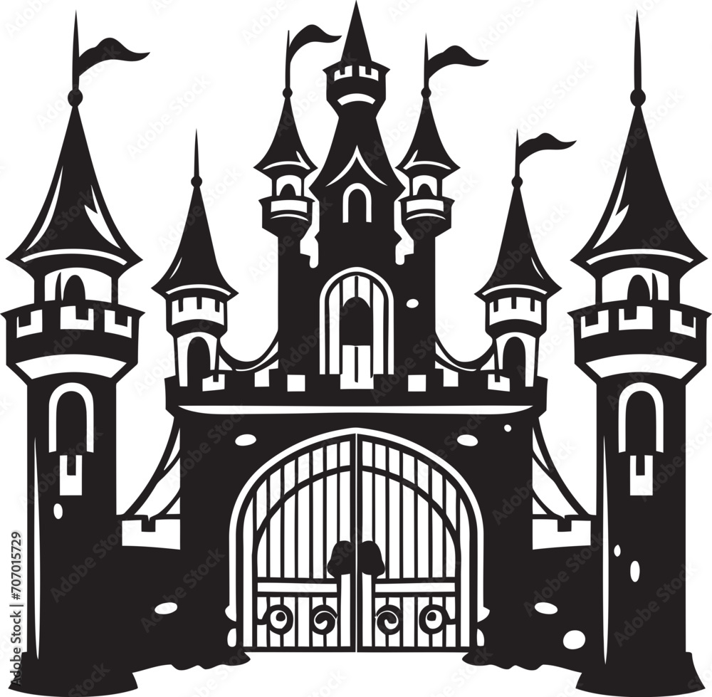 FortressEntry Castle Gate Emblem GuardianPortal Vector Castle Logo