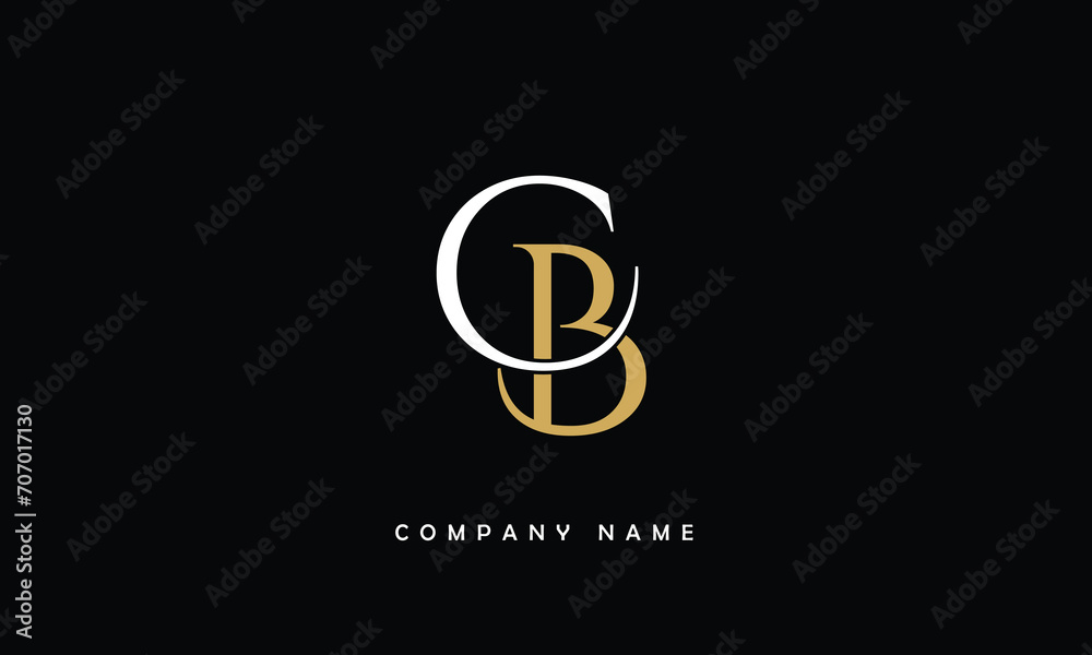BC, CB, B, C Abstract Letters Logo Monogram BC, CB, B, C Abstract Letters Logo Monogram
