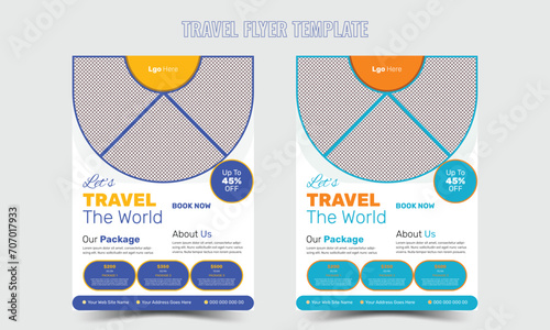 creative travel agency design suitable for banner, poster, social media post, flayer