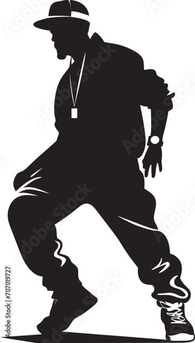 UrbanGlide Vector Dance Logo StreetGroove Iconic Rapper Design © BABBAN