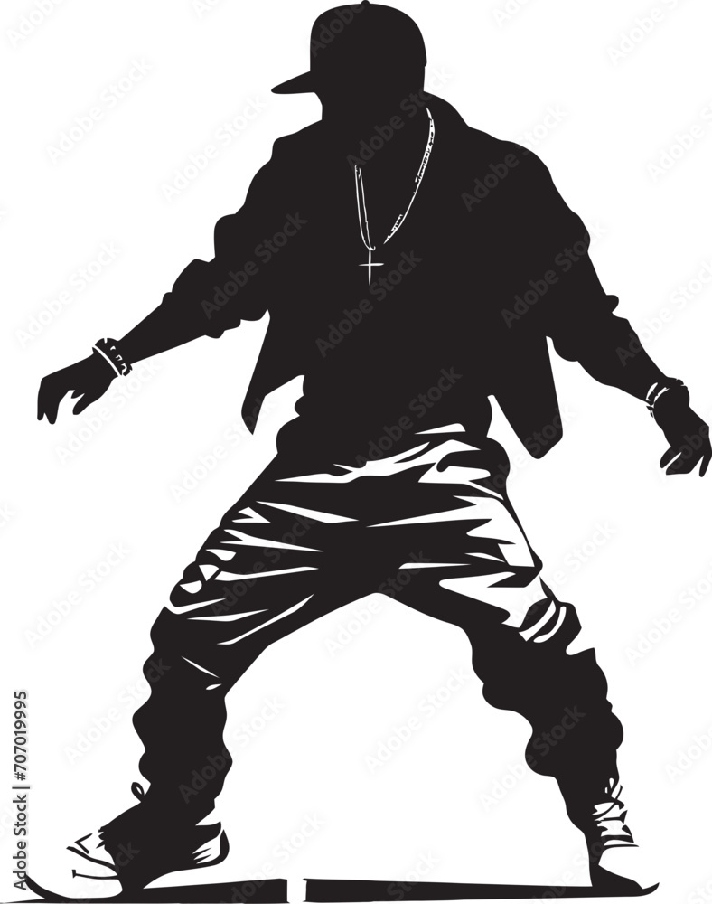 UrbanGlide Vector Dance Logo StreetGroove Iconic Rapper Design UrbanGlide Vector Dance Logo StreetGroove Iconic Rapper Design