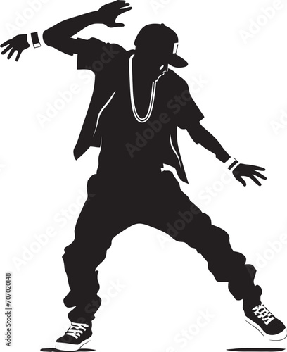 StreetGroove Iconic Rapper Design HipHopFlow Stylish Symbol