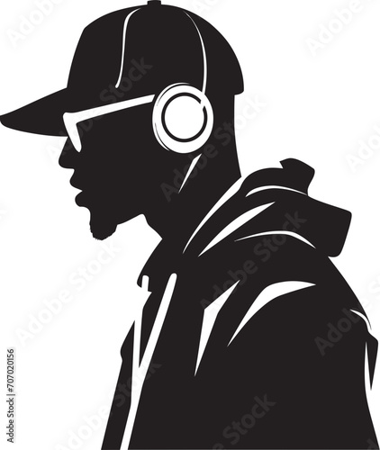 HipHopFlow Stylish Symbol RhythmicMoves Hip Hop Man Emblem