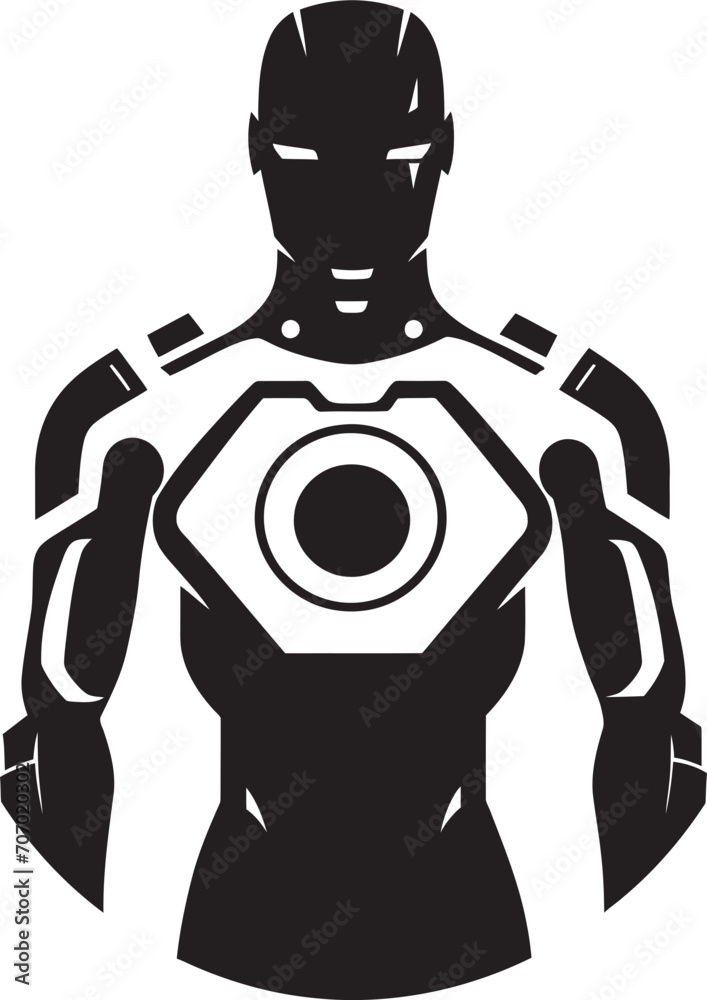 SyntheticVisage Robotic Logo RoboForma Futuristic Android Emblem