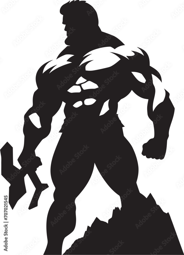 Fototapeta premium MightyGrip Warrior Emblem StrengthForge Heroic Symbol