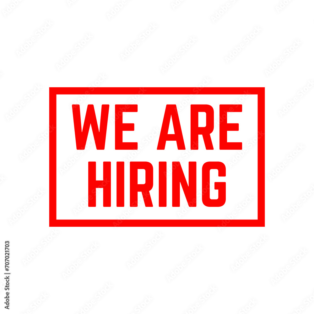 We're Hiring Banner Template. Business Recruiting Concept. Open Vacancy Design Template We're Hiring Banner Template. Business Recruiting Concept. Open Vacancy Design Template