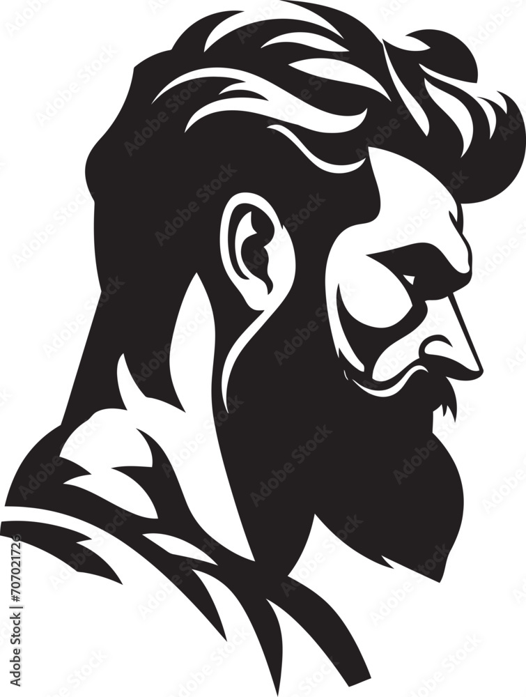 Obraz premium MuscleMaster Fighter Logo MightyGrip Warrior Emblem