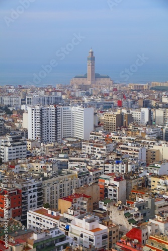 Casablanca city aerial view, Morocco