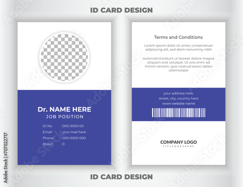 Medical style id card design