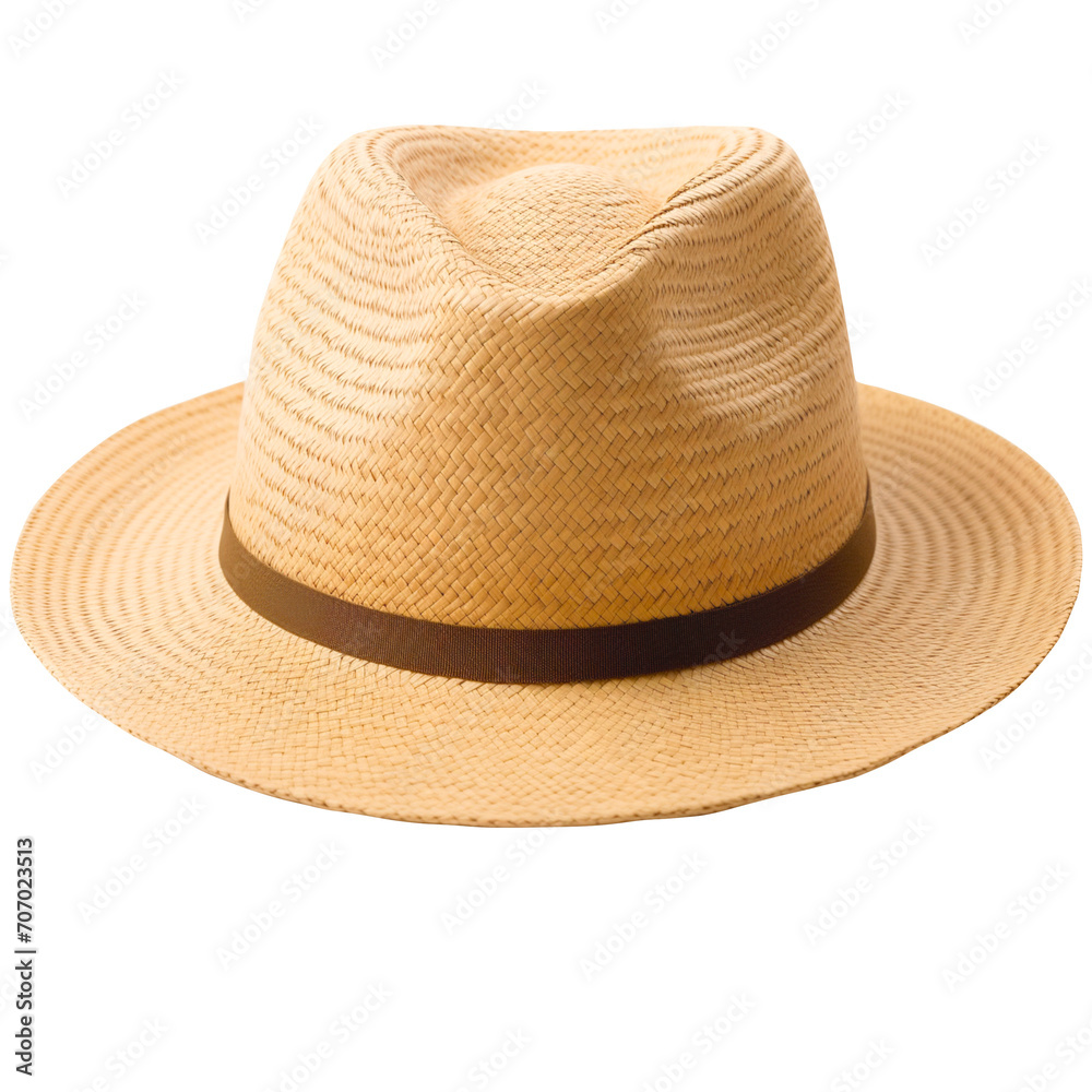 straw hat on a transparent background