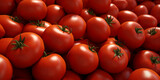 Red tomatoes background top view, Many raw tomatoes, tomato background, Basket full of whole tomatoes, Top view fresh tomatoes on dark-blue background, generative ai