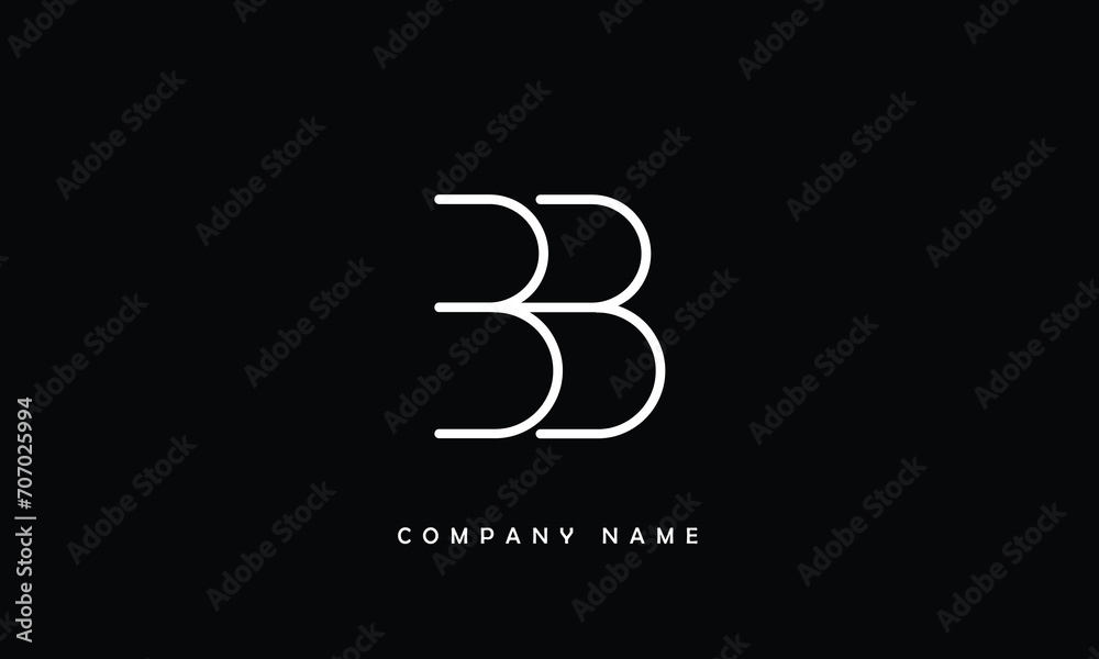 Obraz premium BB, BB Abstract Letters Logo Monogram