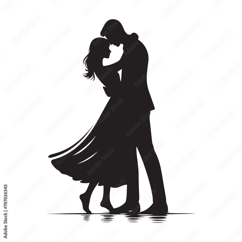 Tender Valentine Kiss Harmony: Valentine Couple Silhouette, Perfect for Stock Collections - Valentine Vector, Couple Vector Stock
Tender Valentine Kiss Harmony: Valentine Couple Silhouette, Perfect for Stock Collections - Valentine Vector, Couple Vector Stock