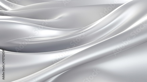Shinny modern metal silver with white textured overlap layer background. AI generated image