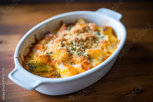 baked gnocchi casserole with melted cheese