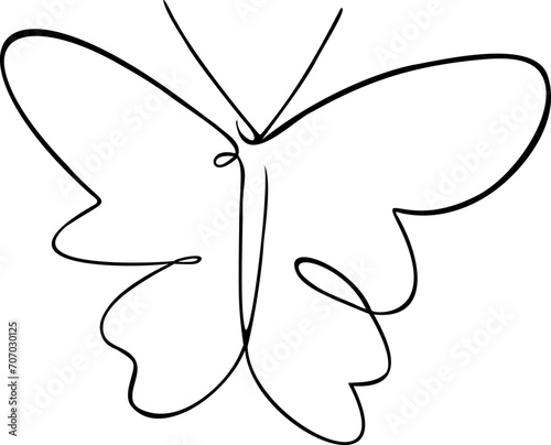 Butterfly logo outline vector illustration. Butterfly sketch hand drawing stylized decorative design elements