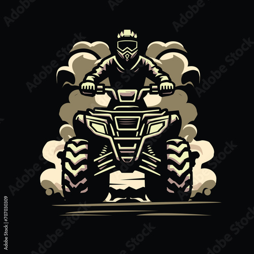 atv sport and smoke illustration