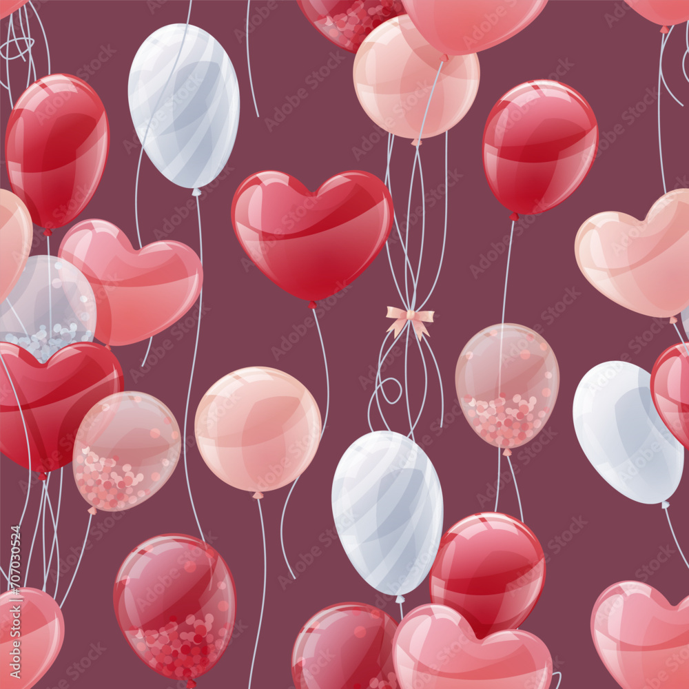 Seamless pattern with . Great for wrapping paper, fabric, wallpaper, textiles. Background for Valentine's Day.