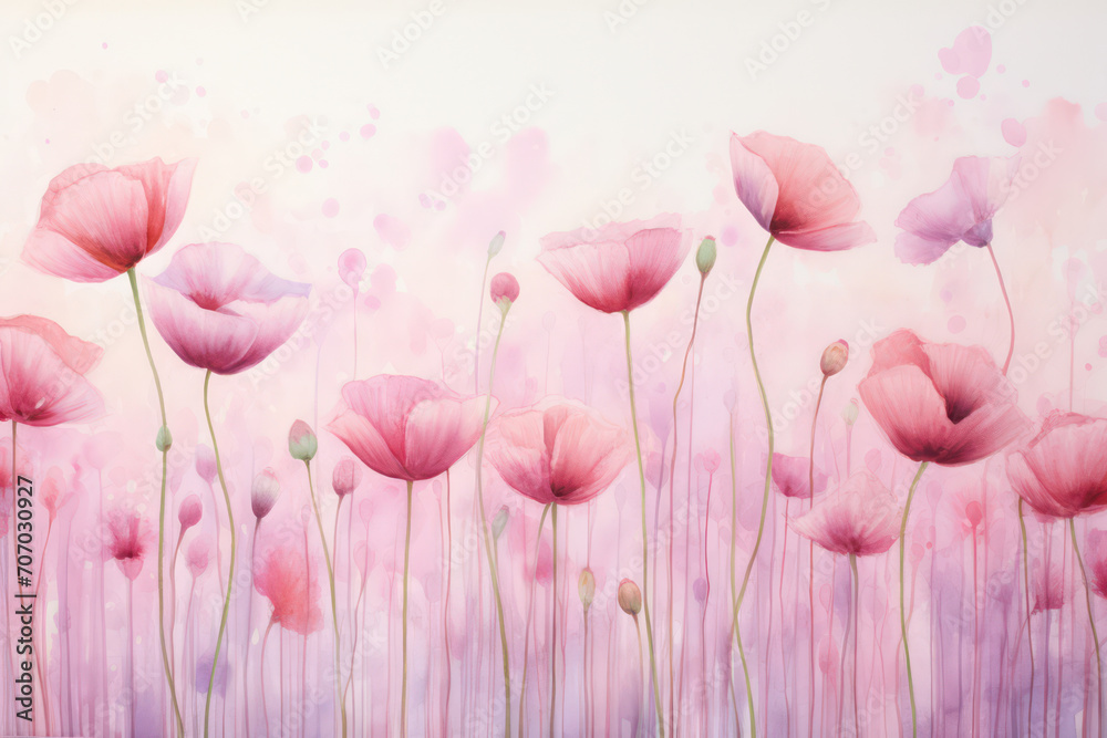 Obraz premium Colorful Floral Beauty: A Vibrant Red Poppy Blossom in a Green Meadow