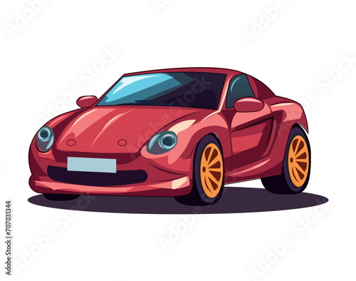 Sport car of colorful set. Showcasing of an inner speed demon with this whimsical cartoon design of a sportscar. It's a fun and imaginative take on the world of racing. Vector illustration.