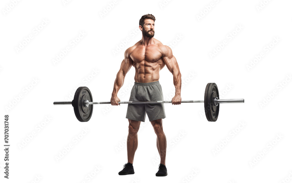 Workout Experience with a Muscular Man and Barbell on a White or Clear Surface PNG Transparent Background Workout Experience with a Muscular Man and Barbell on a White or Clear Surface PNG Transparent Background