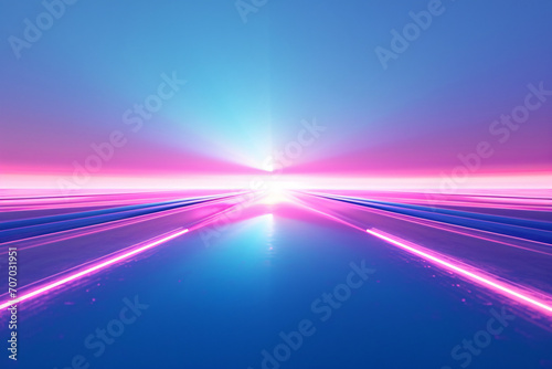 Tech future glowing tunnel with light and shadow, fantasy concept illustration on futuristic space theme