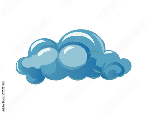 Cloud of colorful set. Showcasing of the harmony of the sky and its playful inhabitants in this heartwarming cartoon illustration. Vector illustration.