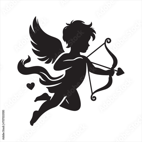 Cupid's Loving Serenade: Mesmerizing Valentine Stock - Love Vector - Cupid Vector
