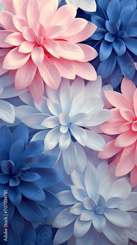 Mobile background: Seamless patterns of blooming flowers create a calming tapestry