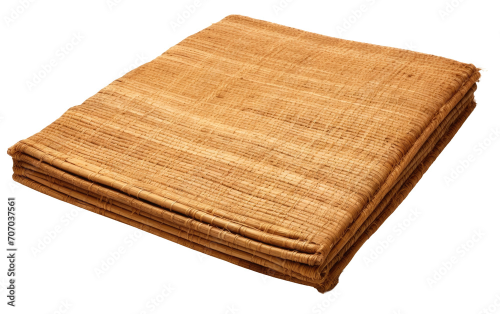 Straw Sleeping Mat, a Sustainable Choice for Simple and Comfortable Rest on a White or Clear Surface PNG Transparent Background Straw Sleeping Mat, a Sustainable Choice for Simple and Comfortable Rest on a White or Clear Surface PNG Transparent Background