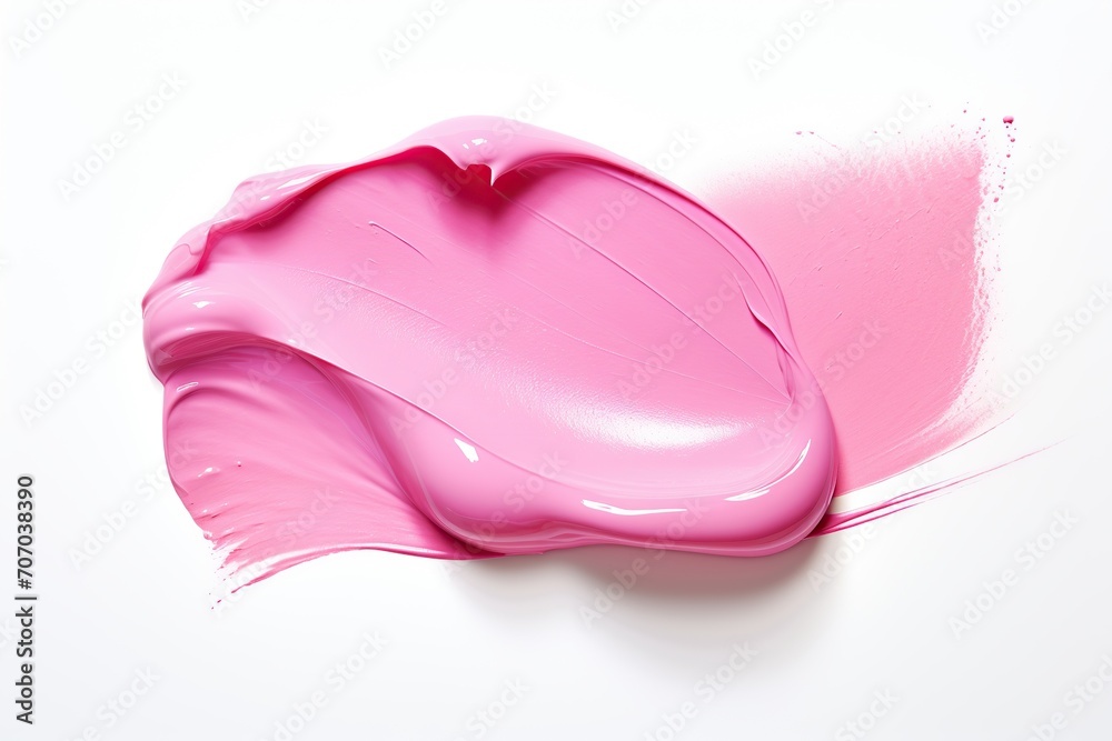 Pink lipstick smear on white background Pink lipstick smear on white background