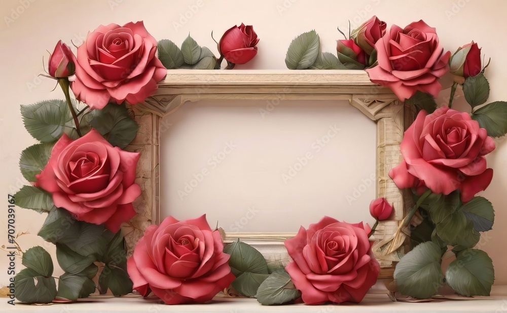 XL Beautiful roses Frame