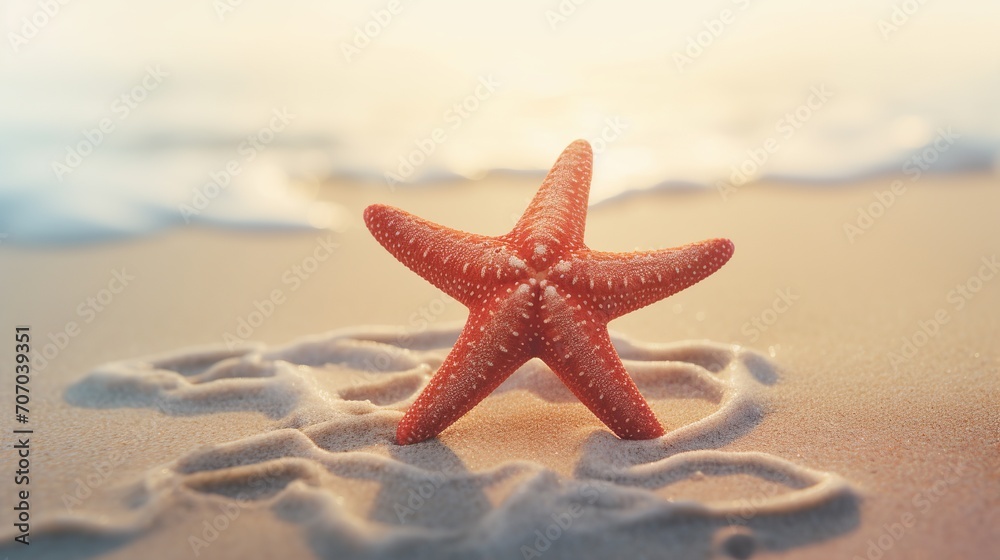 close-up view of starfish standing on beach sand close-up view of starfish standing on beach sand