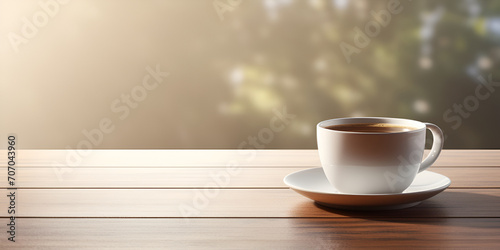 A cup of coffee ore tea on the table. High quality photo. copy space 