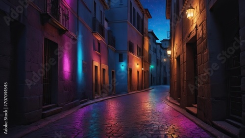 street in the night city