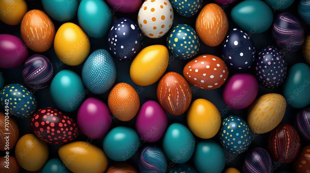Colorful background of easter eggs collection, easter celebration Colorful background of easter eggs collection, easter celebration