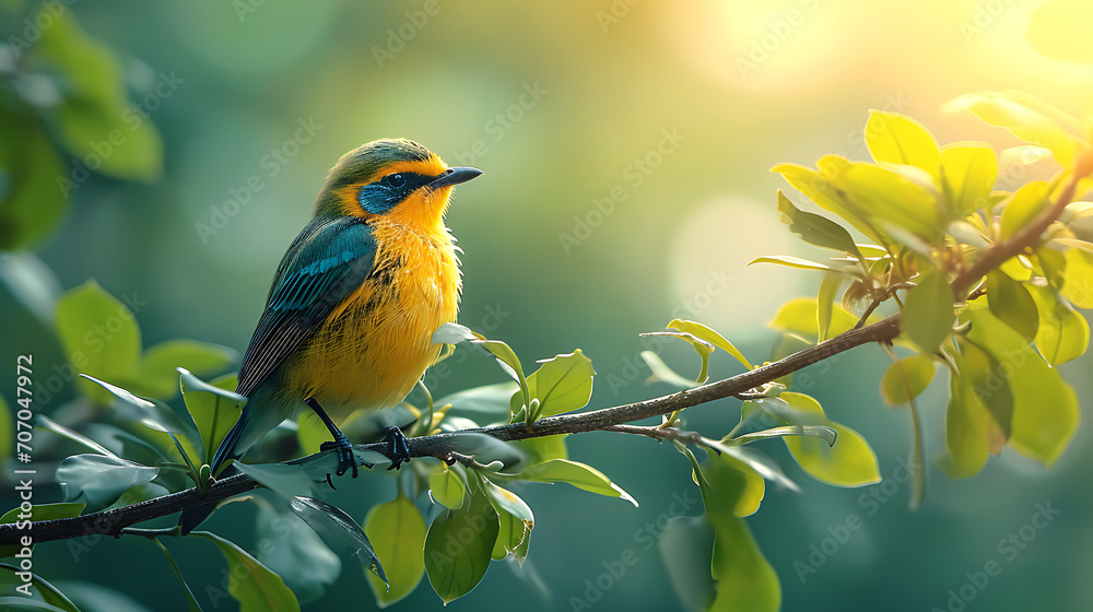 bird on a branch - Symphony of Nature: Harmony Collection with Breathtaking Scenes