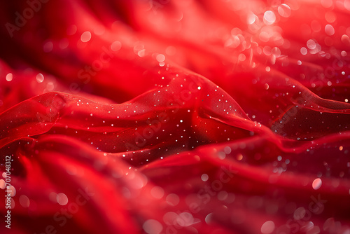 Net clothe soft waves with bokeh background, Happy valentine day concept