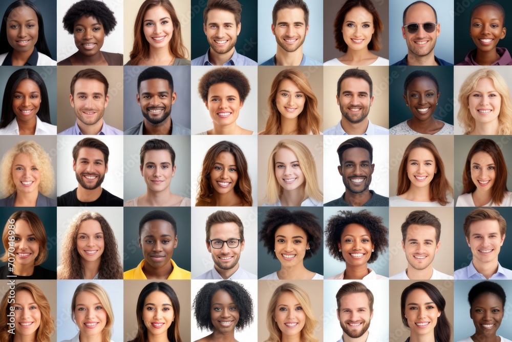 Black History Month, Hundreds of different male and female smiling faces. Diversity and society concept. Black History Month, Hundreds of different male and female smiling faces. Diversity and society concept.