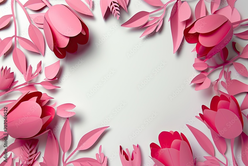 Paper cut art March 8 greeting card Paper cut tulips greeting card for International Women`s Day Paper cut art March 8 greeting card Paper cut tulips greeting card for International Women`s Day