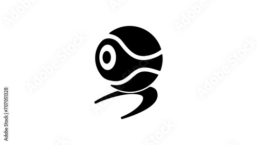 Webcam symbol, black isolated silhouette