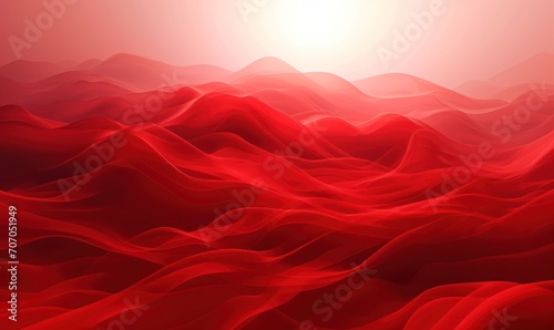 Un paysage abstrait de couleur rouge avec une lumière blanche, dans le style des rayons de soleil photo